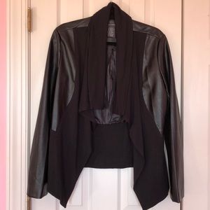 Faux Leather Blazer
